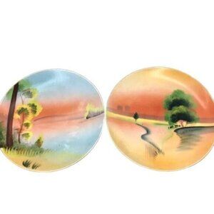 Meito Japan Hand Painted Plates